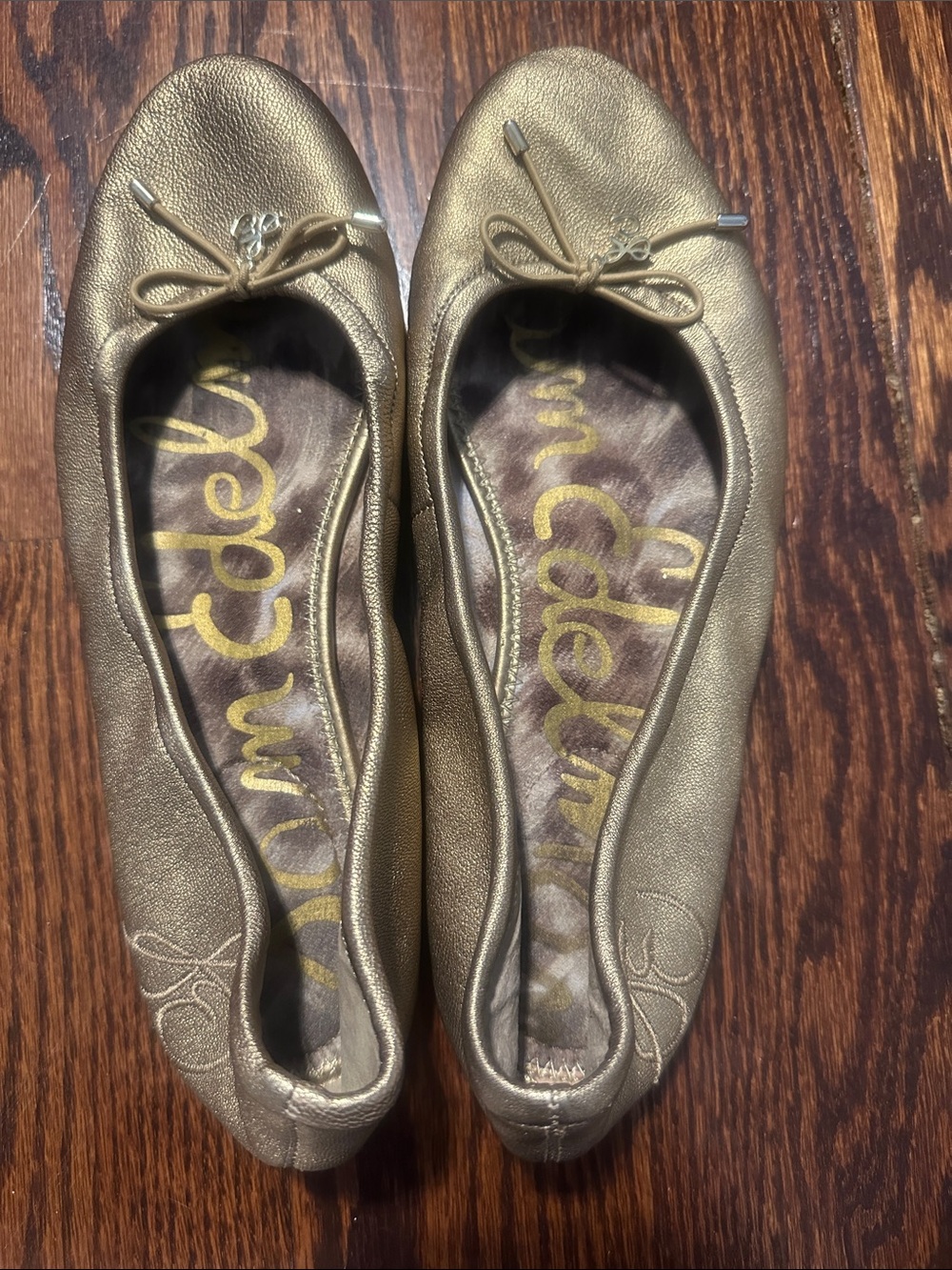 Sam Edelman Metallic Gold Flats